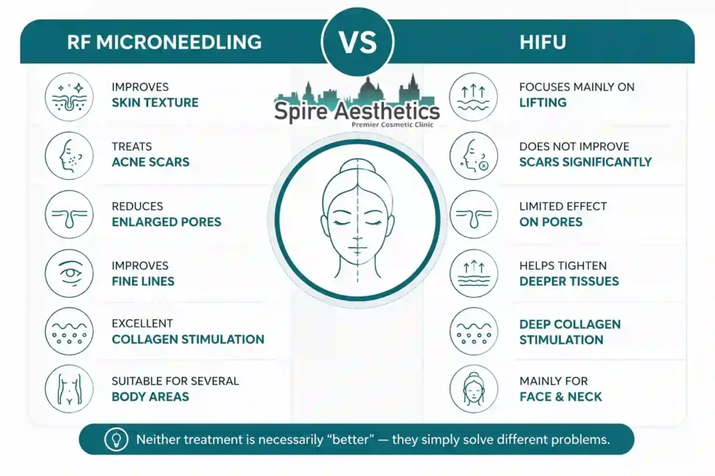 RF Microneedling vs HIFU: Which Treatment Gives Better Results Bury St Edmunds?